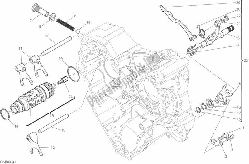 Wszystkie części do Mechanizm Zmiany Biegów Ducati Diavel Xdiavel S 1260 2016